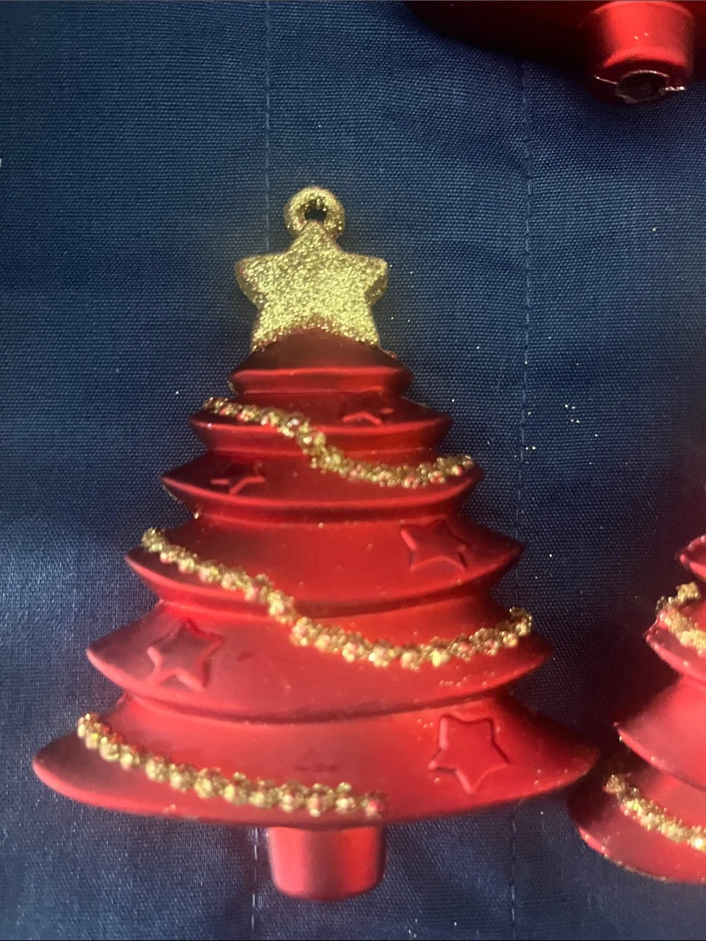 Red & Gold Christmas Tree and Bauble Ornament Set